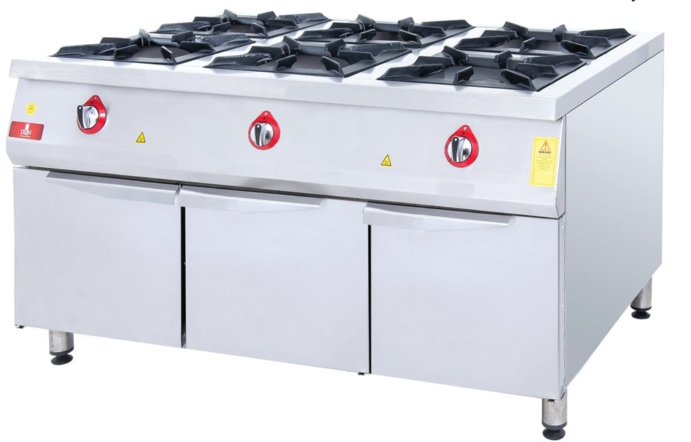 DRN 6 Lı Ocak Alt Dolaplı Gazlı ve Lpg Li 150x104x85 Cm DRNDO-1510 (DRNDO-1510)