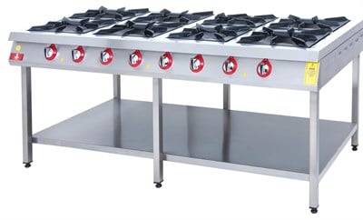 DRN 8 Li Taban Raflı Ocak Gazlı ve Lpg Li 200x104x85 Cm DRNKF-2010 (DRNKF-2010)