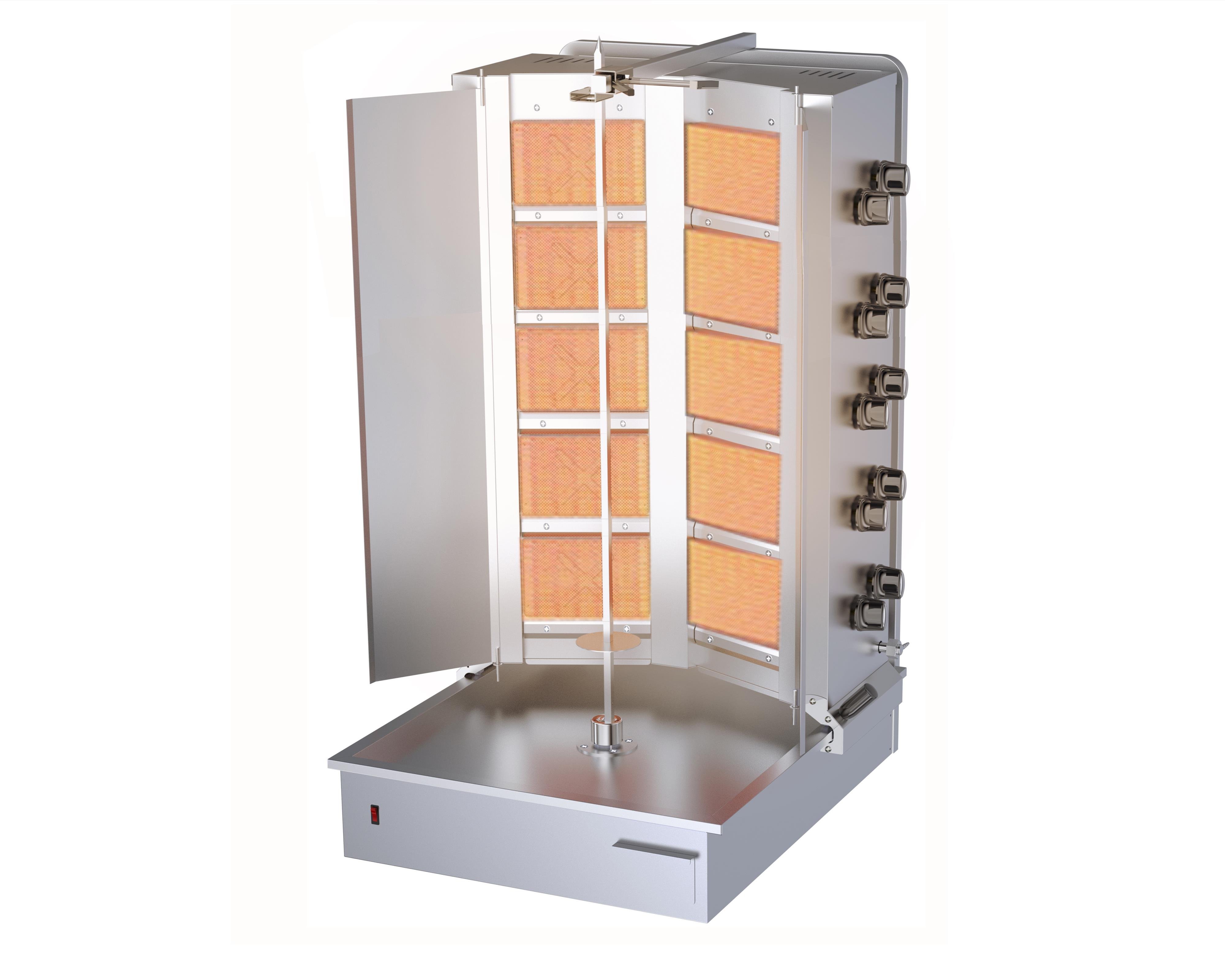 DRN Alttan Motorlu Döner Ocağı 10 Radyanlı Çiftli Gazlı ve Lpg Li 110x70x115 Cm DRNDACG-10 (DRNDACG-10)