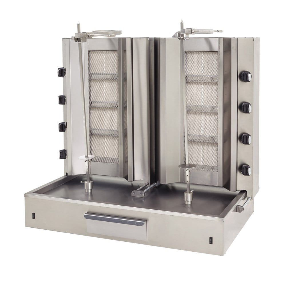DRN Alttan Motorlu Döner Ocağı 12 Radyanlı Çiftli Gazlı ve Lpg Li 110x70x129 Cm DRNDACG-12 (DRNDACG-12)