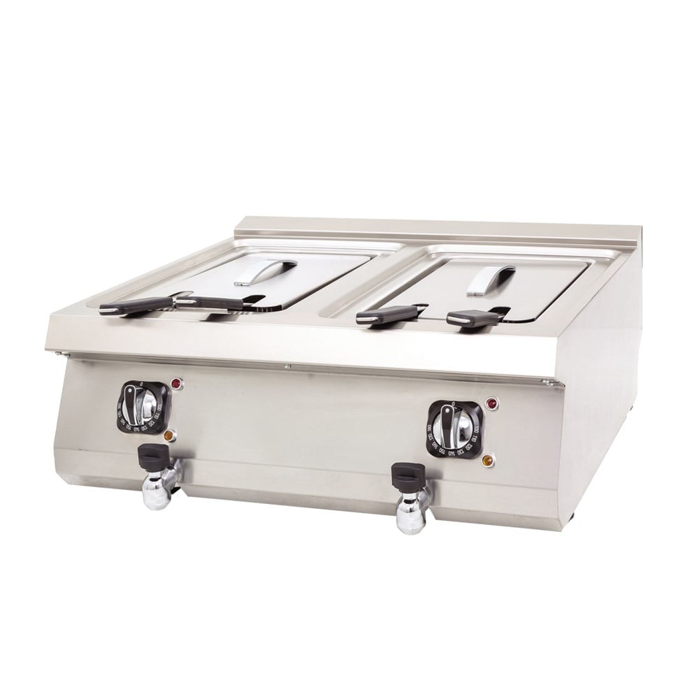 DRN Elektrikli Fritöz 12+12 Litre Set Üstü 70x63x30 cm DRNEF-7060 (DRNEF-7060)