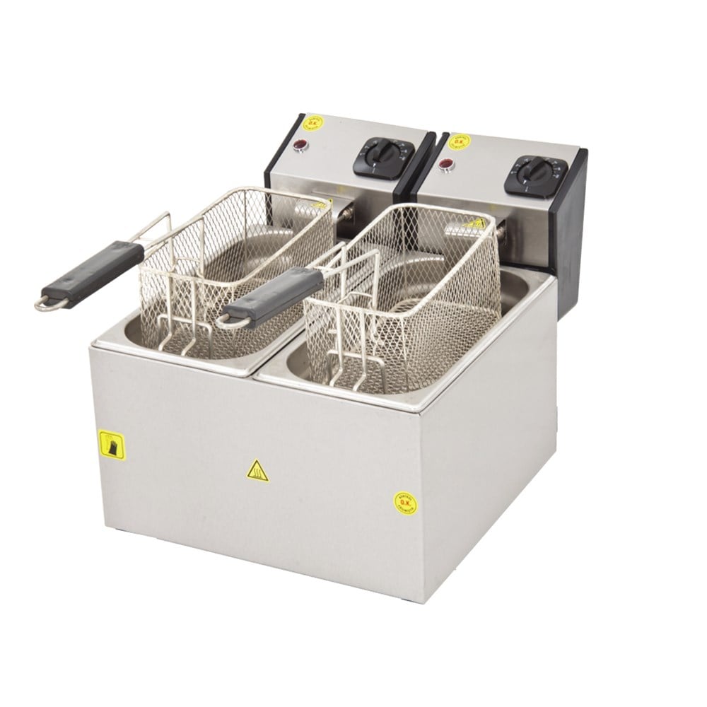 DRN Fritöz 3+3 Litre Ekonomik Elektrikli 35x44x30 Cm DRNFRTE-33 (DRNFRTE-33)
