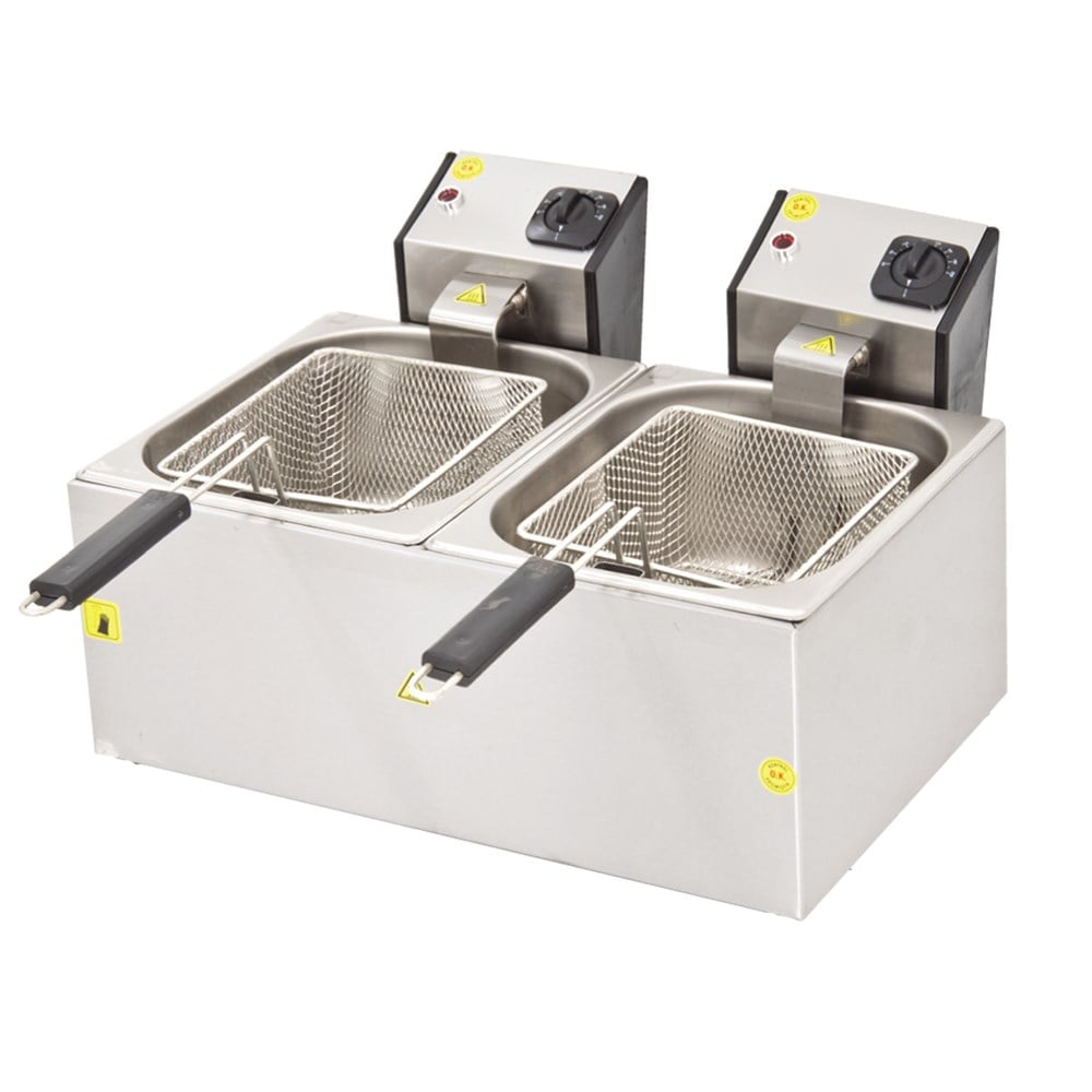 DRN Elektrikli Fritöz 5+5 Litre Ekonomik 53x44x30 cm DRNFRTE-55 (DRNFRTE-55)