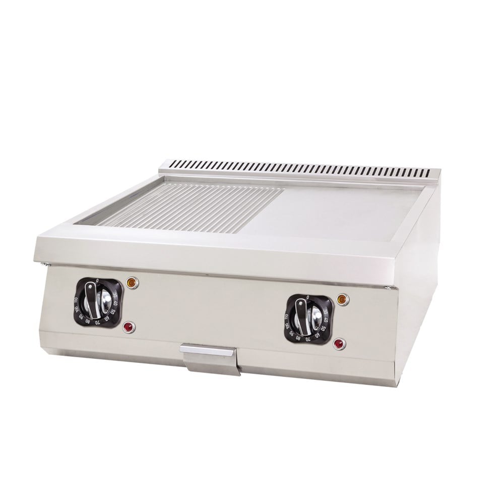 DRN Elektrikli Yarı Oluklu Yarı Düz Pleyt Izgara Set Üstü 120x73x30 cm DRNEL-1270ND (DRNEL-1270ND)