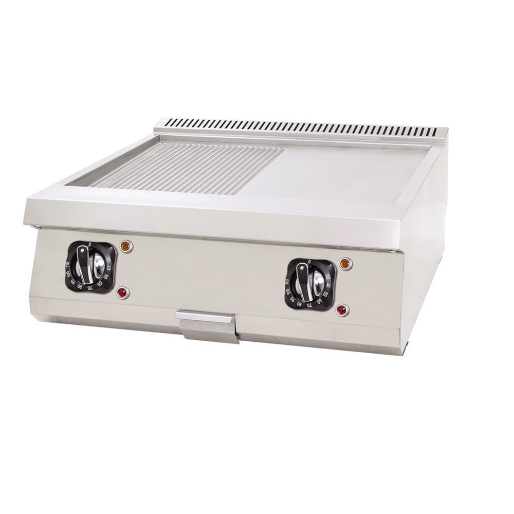 DRN Elektrikli Yarı Oluklu Yarı Düz Pleyt Izgara Set Üstü 80x63x30 cm DRNEI-8060ND (DRNEI-8060ND)