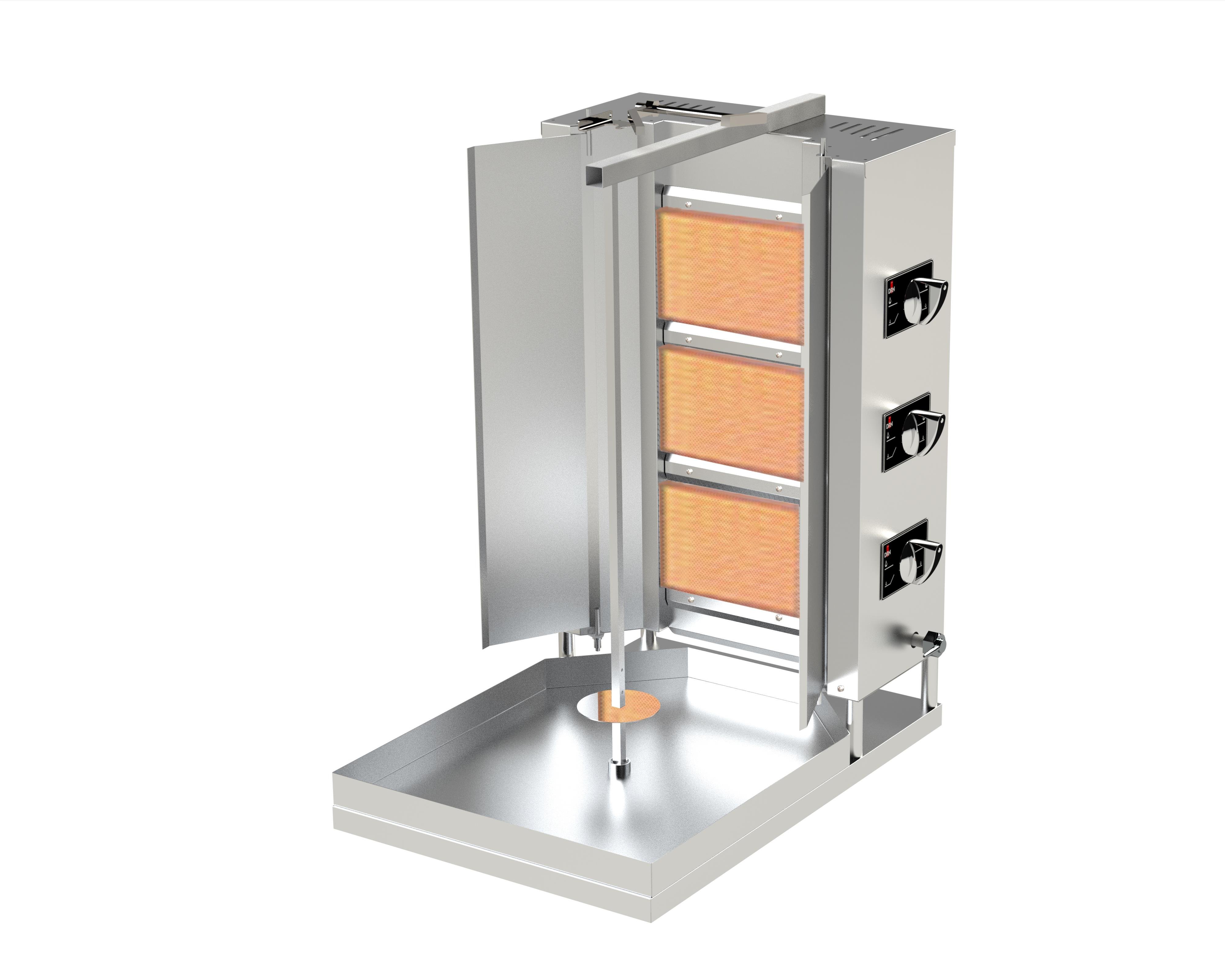 DRN Sabit Döner Ocağı 3 Radyanlı Gazlı ve Lpg Li 55x70x95 Cm DRNDSG-3Y (DRNDSG-3Y)