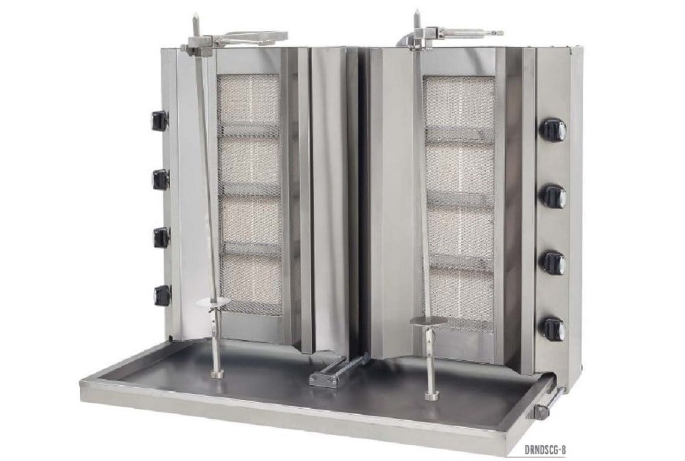 DRN Sabit Gazlı Döner Ocağı 12 Radyanlı Çiftli Gazlı ve Lpg Li 110x70x124 Cm DRNDSCG-12 (DRNDSCG-12)