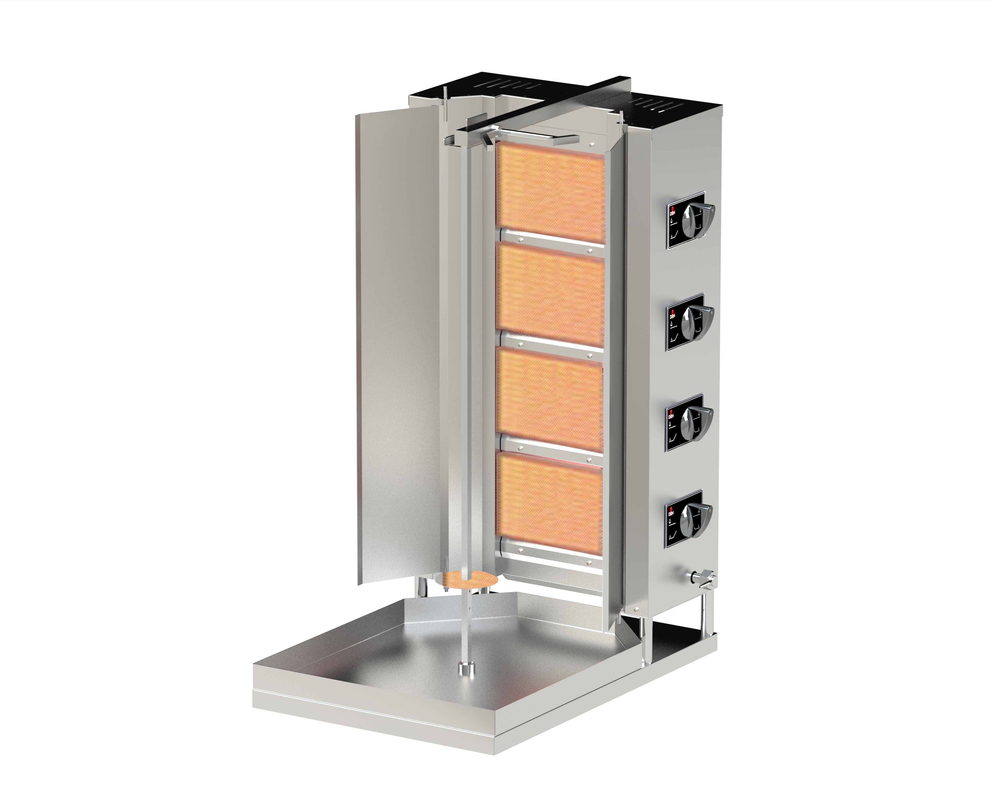 DRN Sabit Gazlı Döner Ocağı 4 Radyanlı Gazlı ve Lpg Li 55x70x100 Cm DRNDSG-4 (DRNDSG-4)