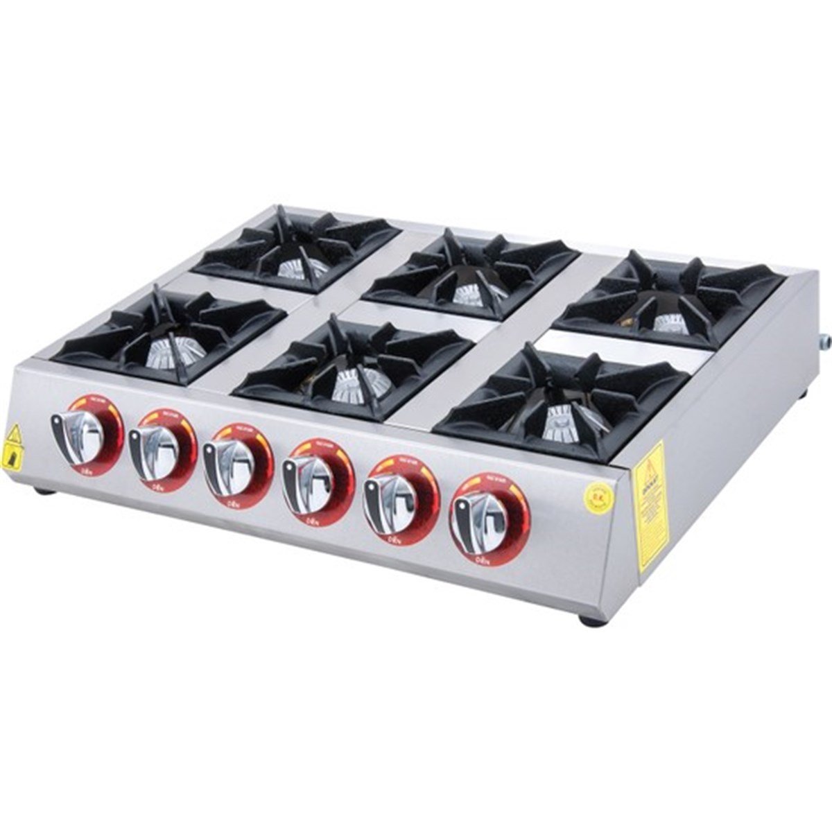 DRN 6 Lı Mini Ocak Set Üstü Gazlı ve Lpg Li 75x55x16 Cm DRNMO-6 (DRNMO-6)