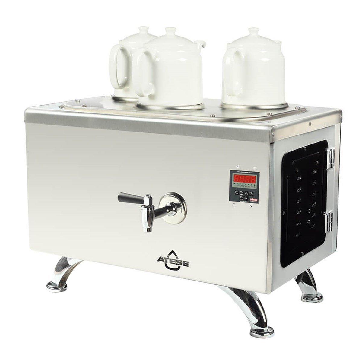 Ateşe Efes Smart Elektrikli 3 Demlikli Çay Makinesi (INOX ESE3) (INOX ESE3)