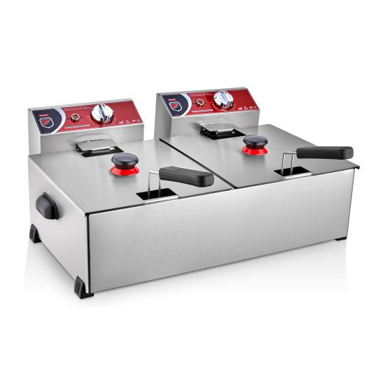 Işıkgaz Silverinox Elektrikli Fritöz 8+8 Litre 2701 – Endüstriyel Fritöz