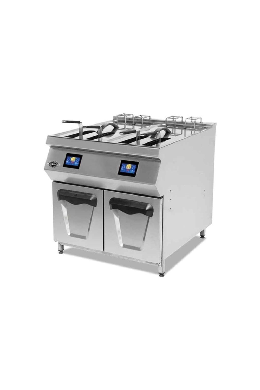 Empero Elektrikli Fritöz 25+25 Litre Asansörlü Yağ Filtreli Hızlı Pişirme Fritözü Dijital 80x90x85 cm EMP.PLS.ODFE.020 (EMP.PLS.ODFE.020)