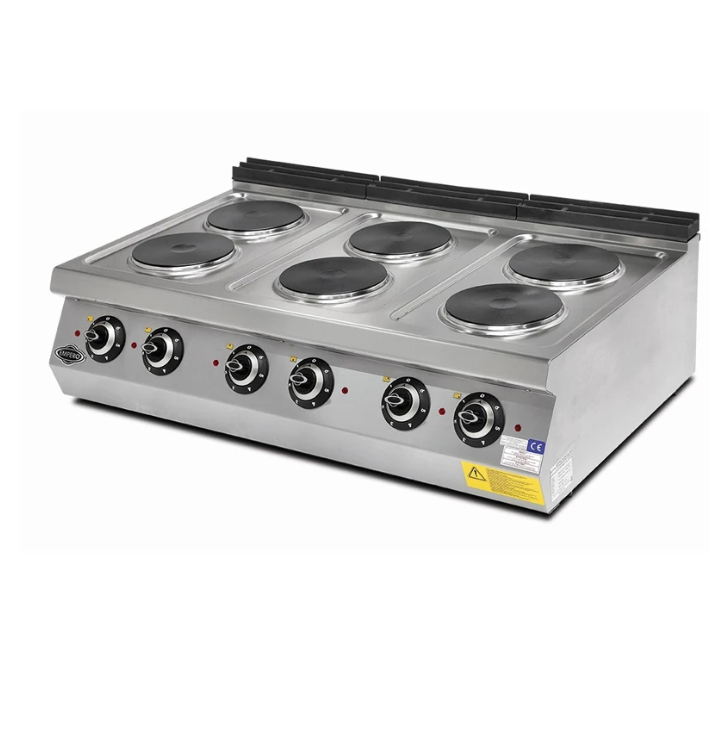Empero Elektrikli Ocak 6 Yuvarlak Pleytli Ocak 120x73x30 cm EMP.PLS.7KE030-Y (EMP.PLS.7KE030-Y)