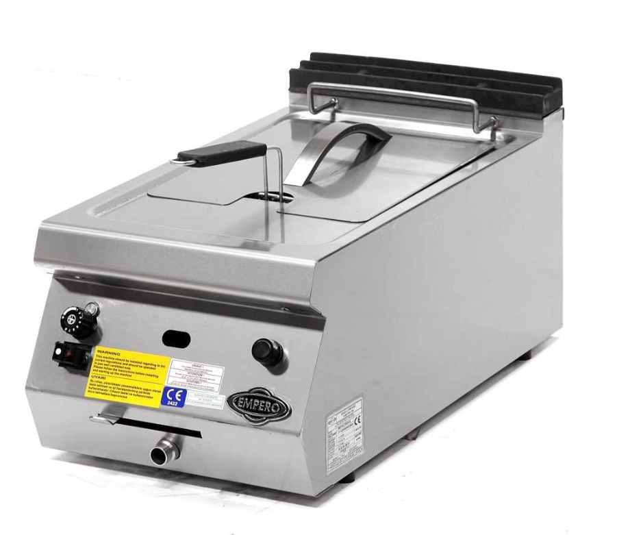 Empero Gazlı Fritöz 12 Litre CE Belgeli 40x73x30 cm EMP.PLS.7FG010-S (EMP.PLS.7FG010-S)