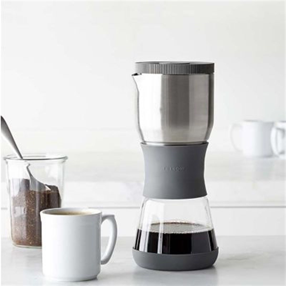 Fellow Products Duo Coffee Steeper Nitelikli Kahve Demleyici, Manuel, Gri ( Products Duo Coffee Steeper )