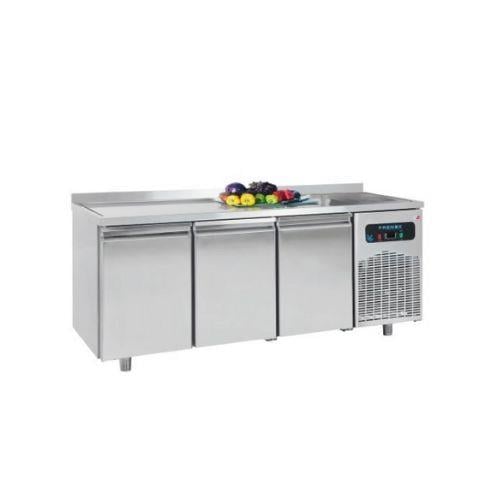 Frenox Üç Kapılı Evyeli Tezgah Tip Buzdolabı 186,5x60x85 cm 304 Kalite CSN3-E (CSN3-E)