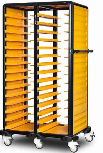 Gastrolley İkili Küvet Taşıma Arabası 29+29 Raflı İki Yanı Kapalı 93x71x174 G.GN.150.D.2 (G.GN.150.D.2)