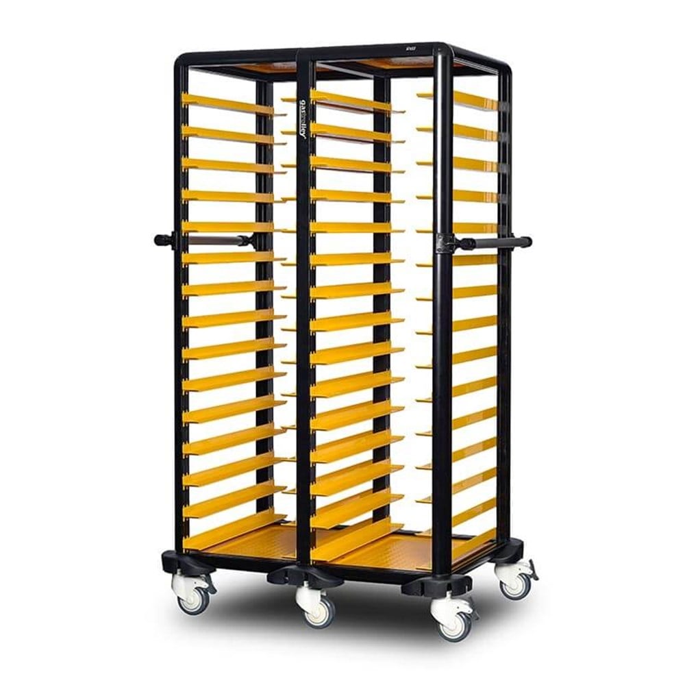 Gastrolley İkili Self Servis Taşıma Arabası 29+29 Raflı Etrafı Açık 104x71x174 G.SS.150.D.1 (G.SS.150.D.1)