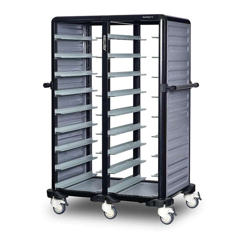 Gastrolley İkili Termo Tepsi Taşıma Arabası 9+9 Raflı İki Yanı Kapalı 101x71x149 G.TT.18.D.2 (G.TT.18.D.2)