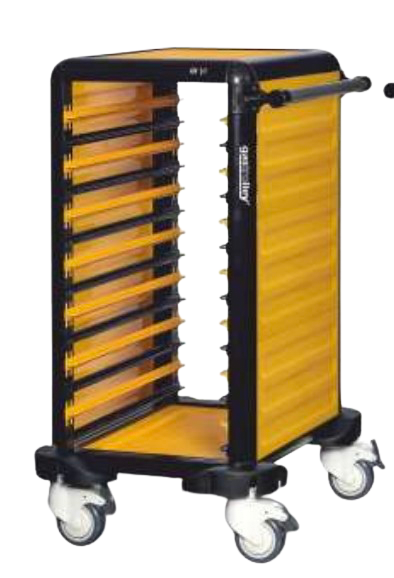 Gastrolley Küvet Taşıma Arabası 14 Raflı İki Yanı Kapalı 53x71x99 G.GN.75.S.2 (G.GN.75.S.2)