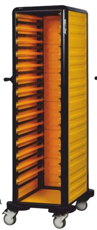 Gastrolley Küvet Taşıma Arabası 29 Raflı İki Yanı Kapalı + Arka Kapalı 53x78x174 G.GN.150.S.3 (G.GN.150.S.3)