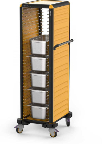 Gastrolley Küvet Taşıma Arabası 29 Raflı İki Yanı Kapalı 53x71x174 G.GN.150.S.2 (G.GN.150.S.2)