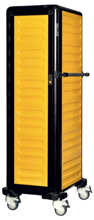 Gastrolley Küvet Taşıma Arabası 29 Raflı İki Yanı Kapalı + Arka Kapalı + Kapılı 53x78x174 G.GN.150.S.4 (G.GN.150.S.4)