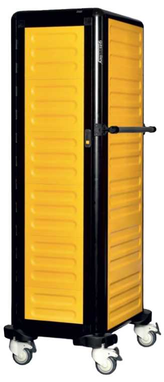 Gastrolley Küvet Taşıma Arabası 29 Raflı İki Yanı Kapalı + Arka Kapalı + Kapılı 53x78x174 G.GN.150.S.4 (G.GN.150.S.4)