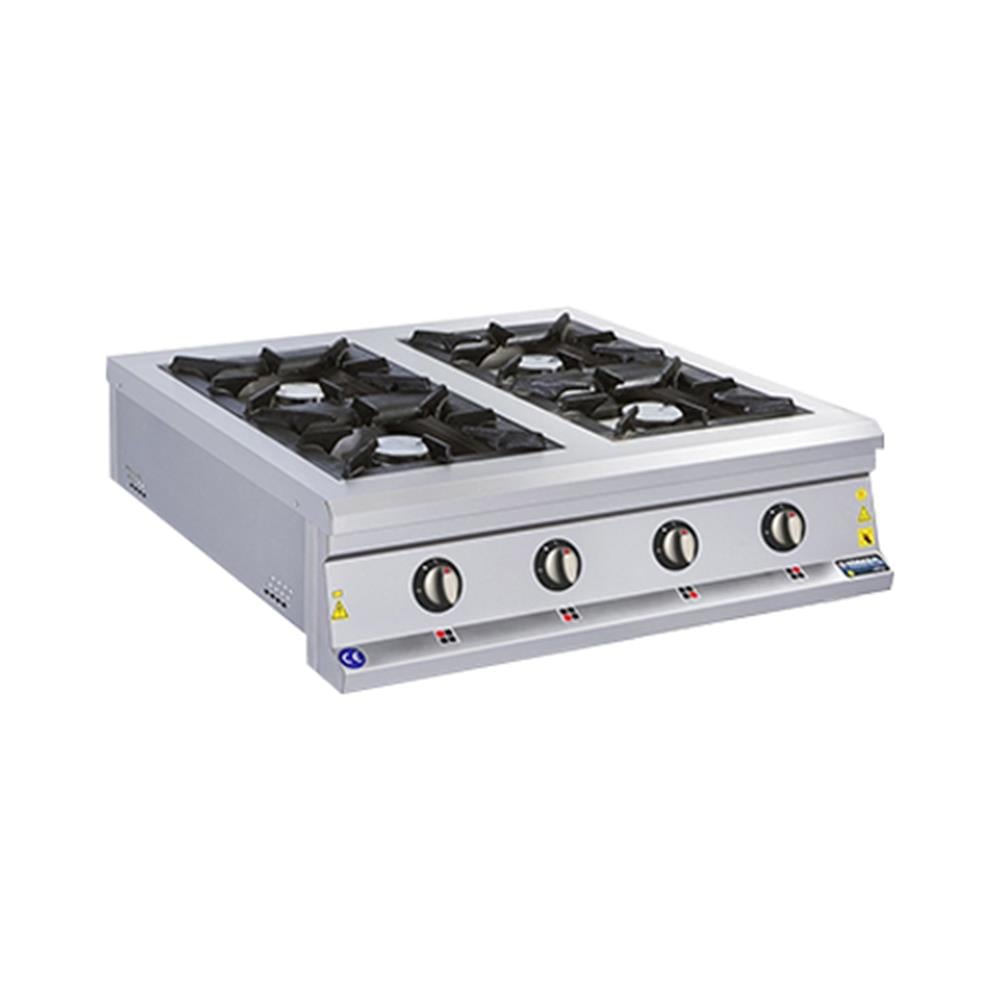 Görkem 4 Lü Profesyonel Set Üstü Ocak Gazlı ve Lpg Li 80x80x30 Cm 256 (256)