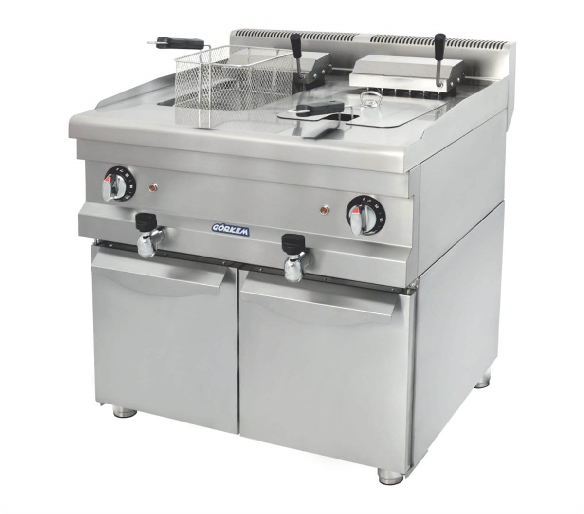 Görkem Elektrikli Fritöz 9+9 Litre Alt Dolaplı 60x61x85 Cm 603 (603)
