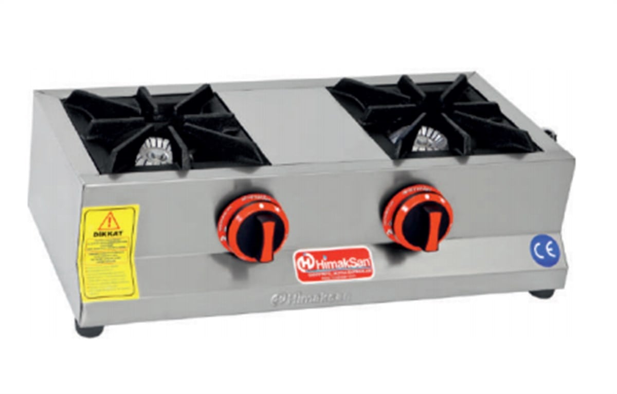 Himaksan 2 Li Ocak Set Üstü Gaz ve LPG Li Ekonomik 60x30x14 cm HMK-MN 2 (HMK-MN 2)