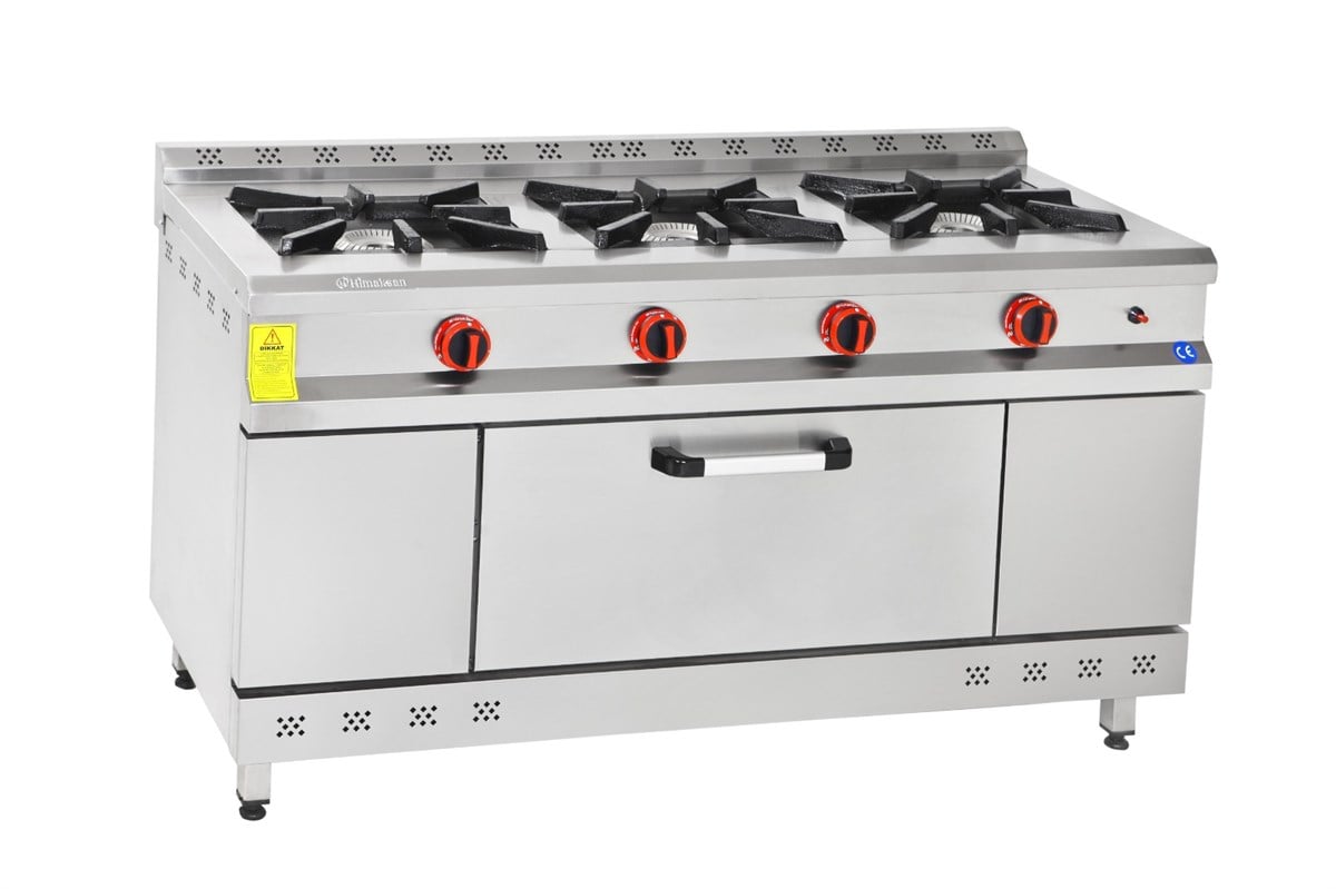 Himaksan 3 Lü Kuzine 3 Ocak 1 Fırın Gazlı Lpg Li 150X60X85 Cm HMK-KZG 1560 (HMK-KZG 1560)