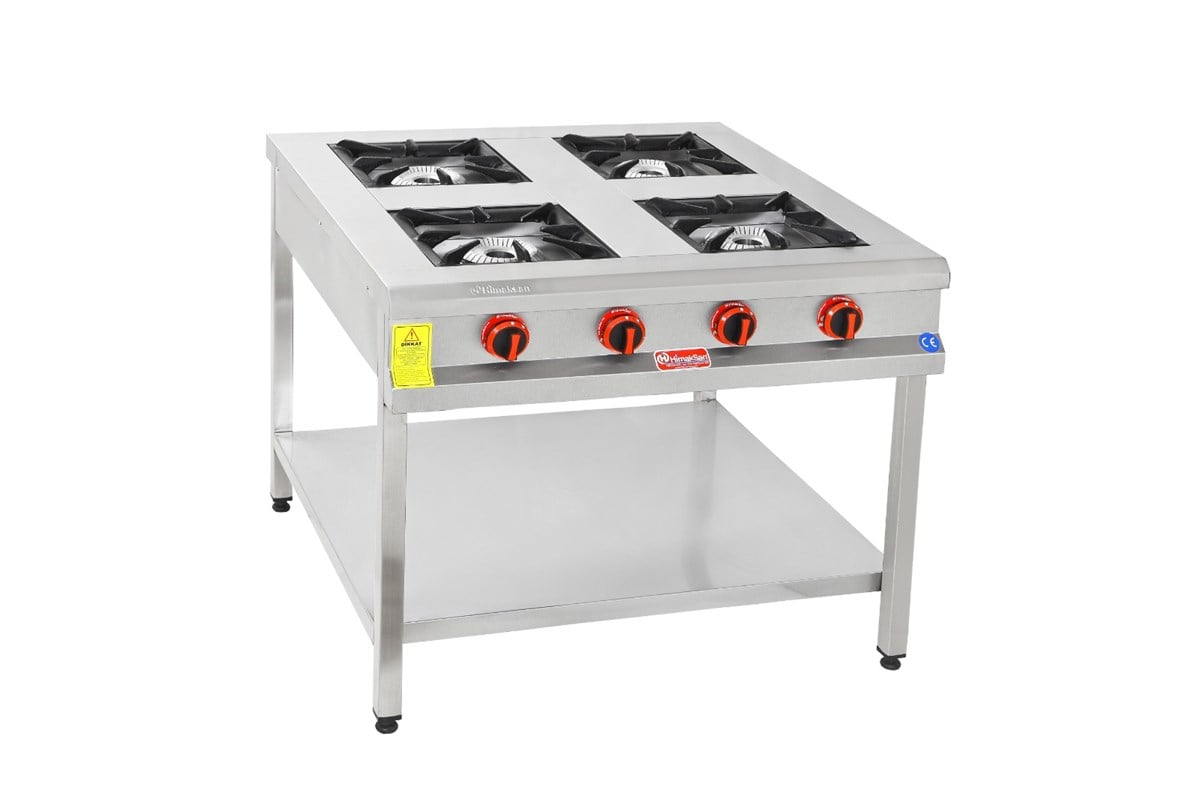 Himaksan 4 Lü Taban Raflı Ocak Gazlı ve Lpg Li 90X90X85 Cm HMK-TBOG 990 (HMK-TBOG 990)