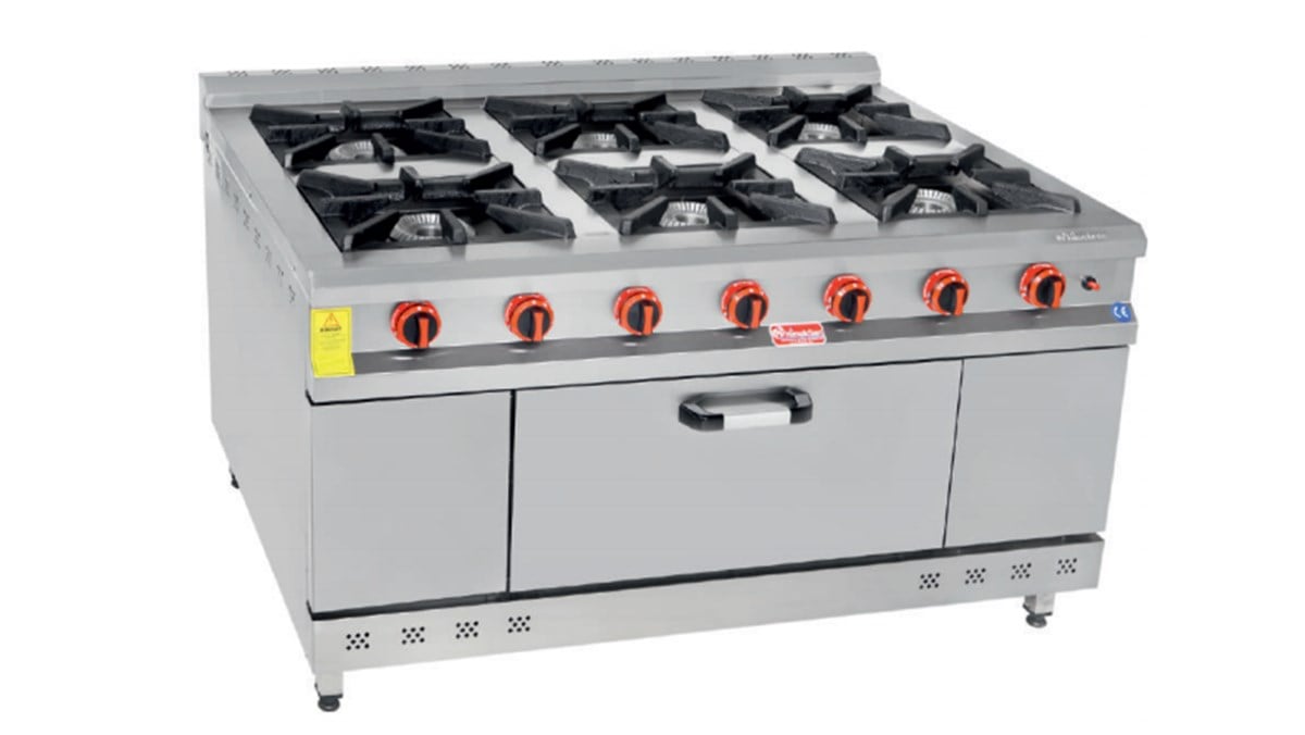 Himaksan 6 Lı Kuzine Gazlı Ve Lpg Li 150X100X85 HMK-KZG 1510 (HMK-KZG 1510)