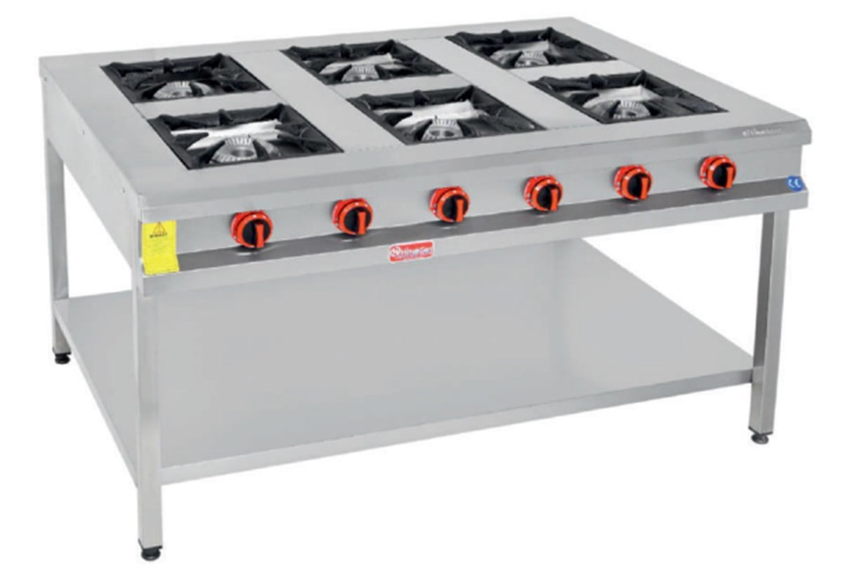 Himaksan 6 Lı Taban Raflı Ocak Gazlı ve LPG Li 150X100X85 Cm HMK-TBOG 1510 (HMK-TBOG 1510)