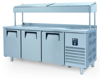 İceinox 3 Kapılı Make Up Buzdolabı - Yüksek Ayak PTS-H 515 CR (PTS-H 515 CR)