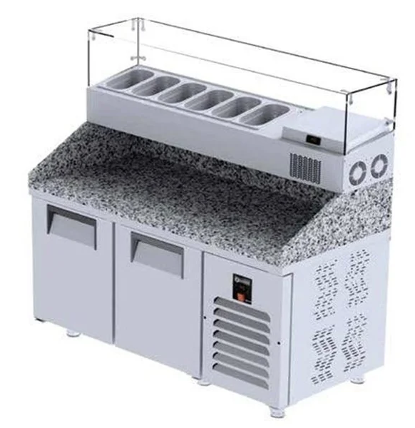 Iceinox 2 Kapılı Pizza Hazırlık Buzdolabı 150x80x108 PTS GR 330 CR (PTS GR 330 CR)