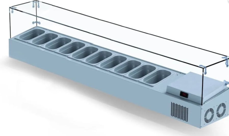 Iceinox Set Üstü Saladbar 12 Küvetli 250x34x45 cm VTP 250 GL (VTP 250 GL)