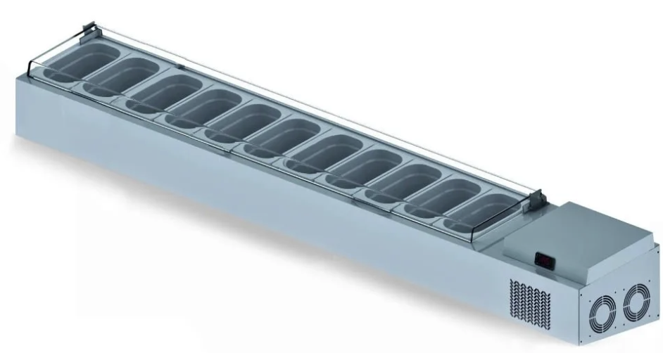 Iceinox Set Üstü Saladbar 12 Küvetli 225x34x30 cm VTP 250 PL (VTP 250 PL)