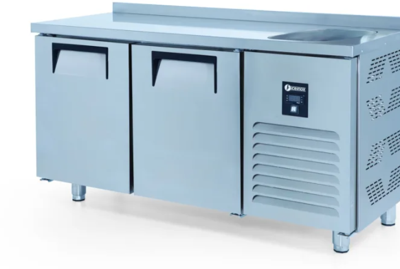 İceinox Tezgah Tip Evyeli 2 Kapılı Buzdolabı CTS 330 CR-S (CTS 330 CR-S)