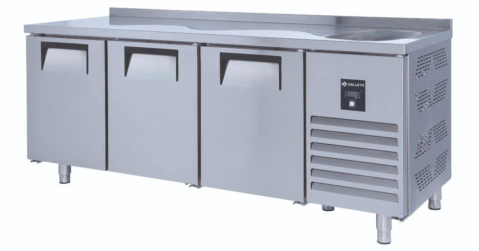 İceinox Tezgah Tip Evyeli 3 Kapılı Buzdolabı CTS 515 CR-S (CTS 515 CR-S)