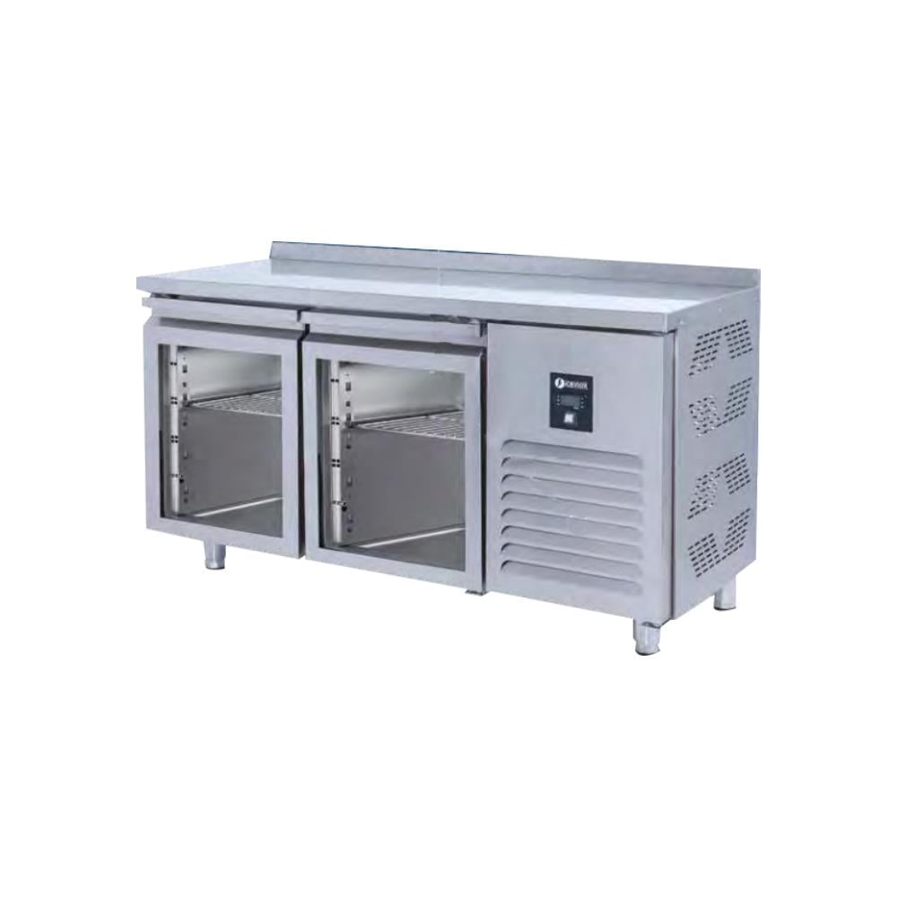 Iceinox Tezgah Tip Buzdolabı 2 Cam Kapılı 150x60x85 Cm CTS 275 CR-UG (CTS 275 CR-UG)