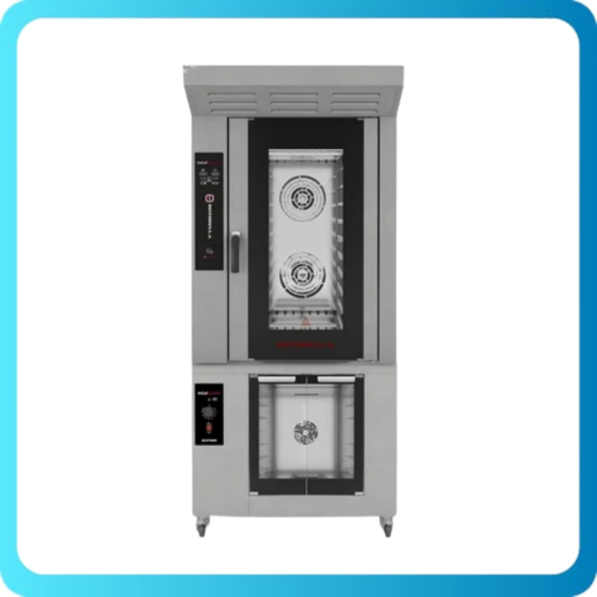 İnoxclass 10 Tepsili Döner Fırın Konveksiyonel Elektrikli Davlumbaz+Mayalandırma R10E+ICP+10R SET (R-10E+ICP+10R )