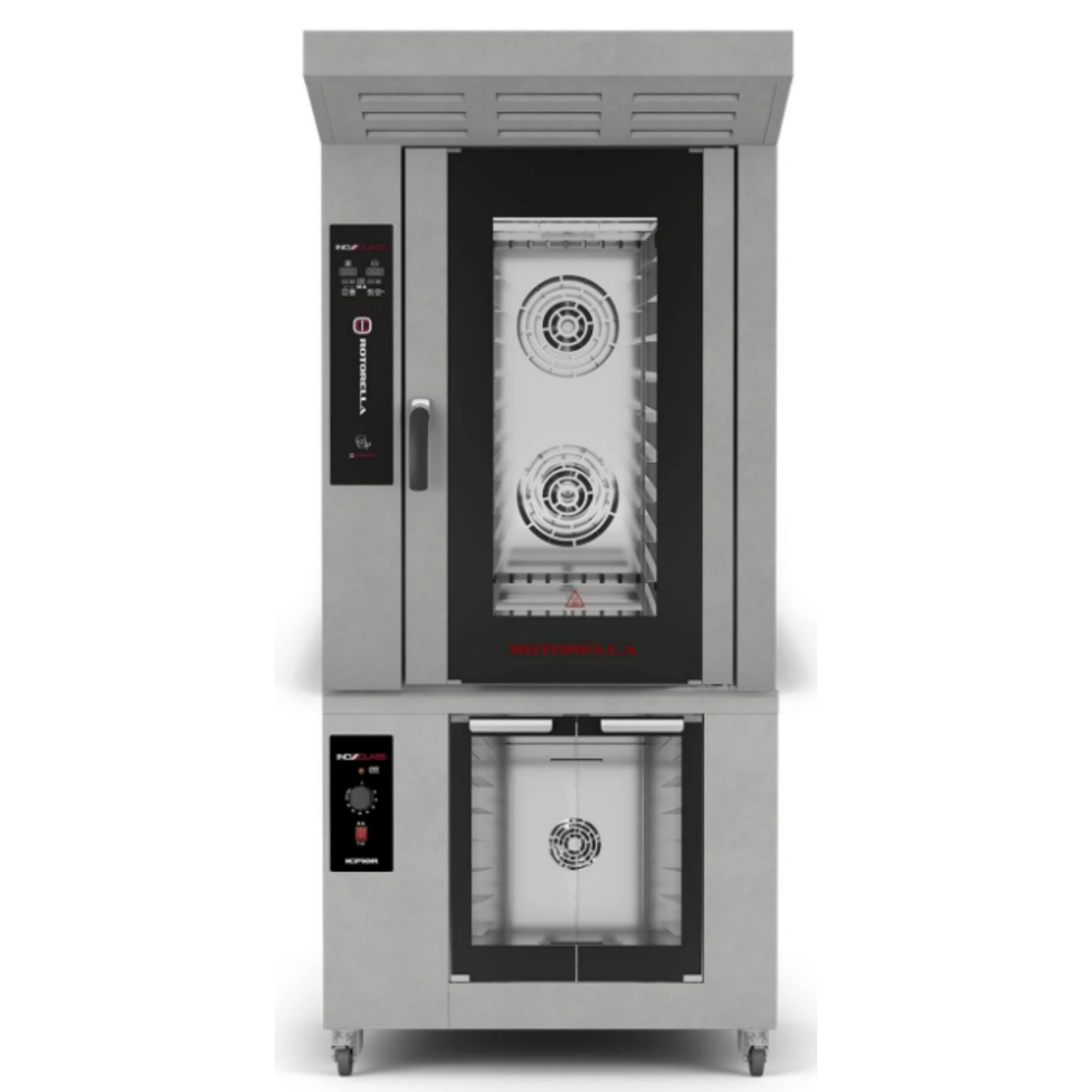 İnoxclass 10 Tepsili Döner Fırın Konveksiyonel Elektrikli Davlumbaz+Mayalandırma R10E+ICP+10R SET (R-10E+ICP+10R )