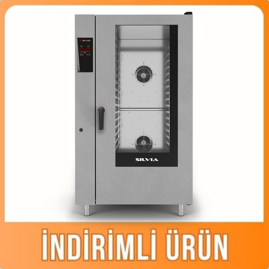 İnoxclass Konveksiyonlu 40 Tepsili Fırın Gazlı 40 x GN 1/1 Silvia S40EG (S40EG)