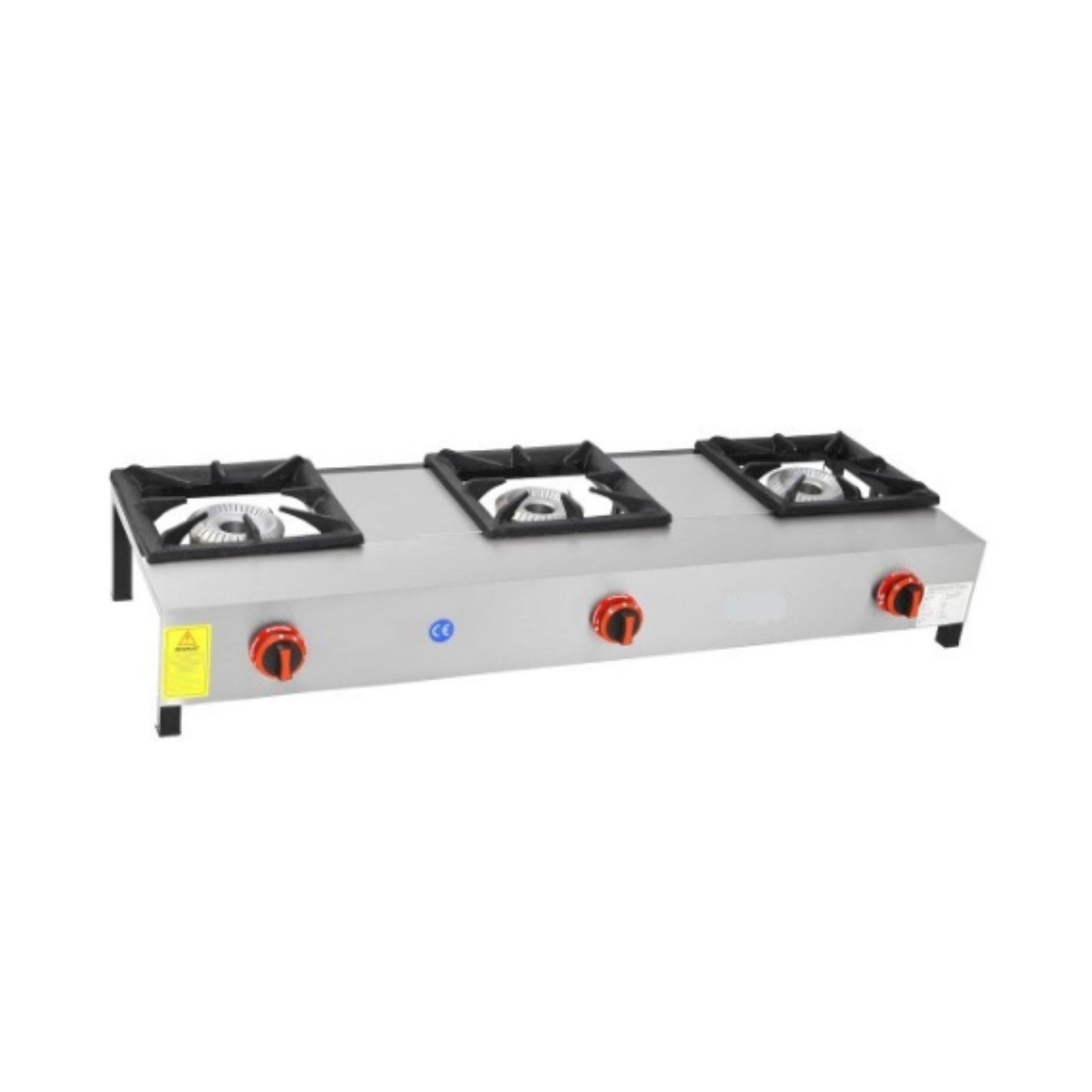 İnoxmaster 3 Lü Lokanta Ocağı Kısa Ayak Gazlı ve Lpg Li 139x45x25 Cm İMR-LKK-03 (İMR-LKK-3)