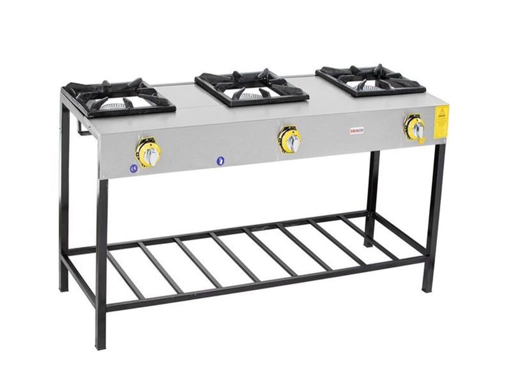 İnoxmaster 3 Lü Lokanta Ocağı Yüksek Ayak Gazlı ve Lpg Li 139x45x70 Cm İMR-LKY-3 (İMR-LKY-3)