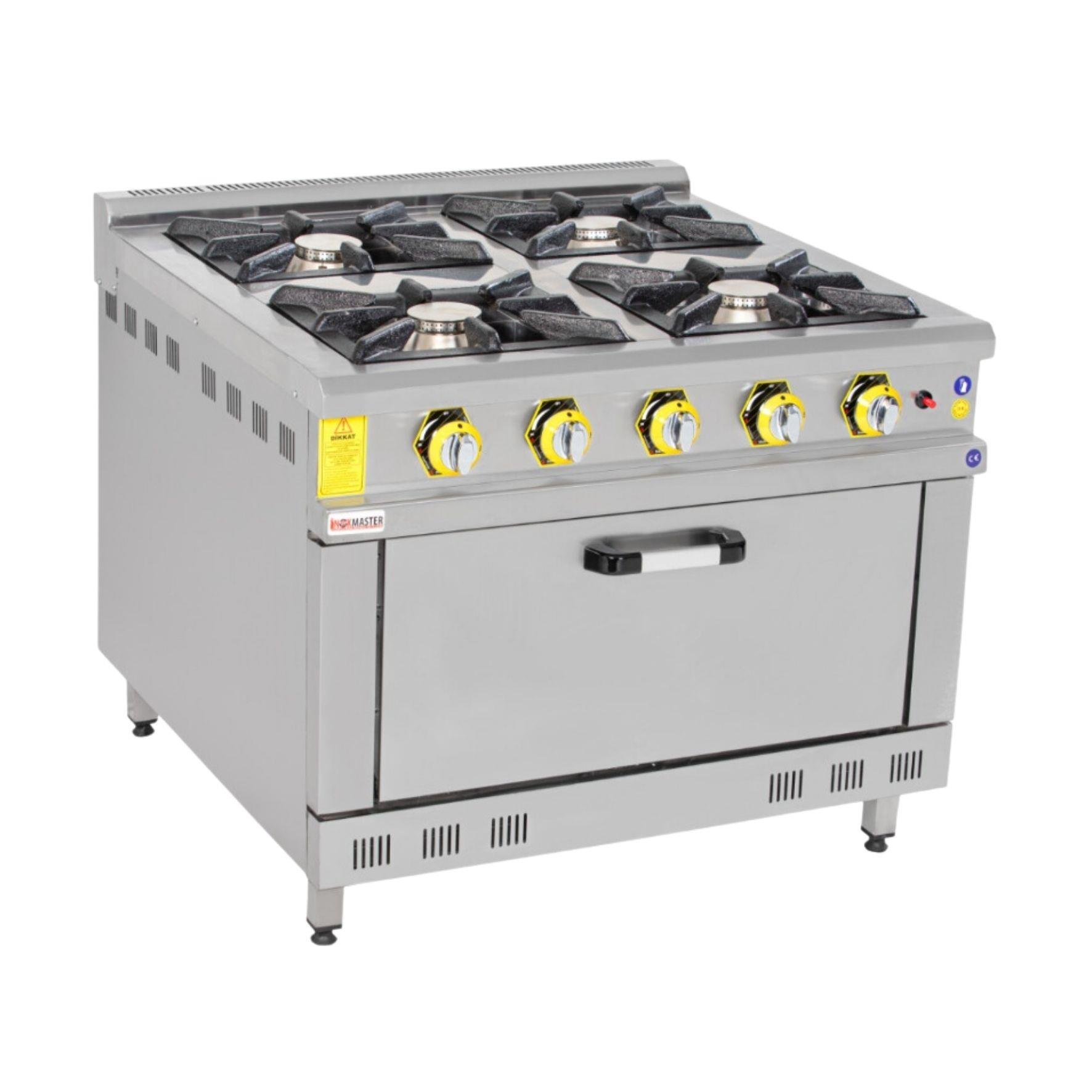 İnoxmaster 4 Lü Kuzine Gazlı ve Lpg Li 80x80x85 Cm İMR-KOG-8080 (İMR-KOG-8080)