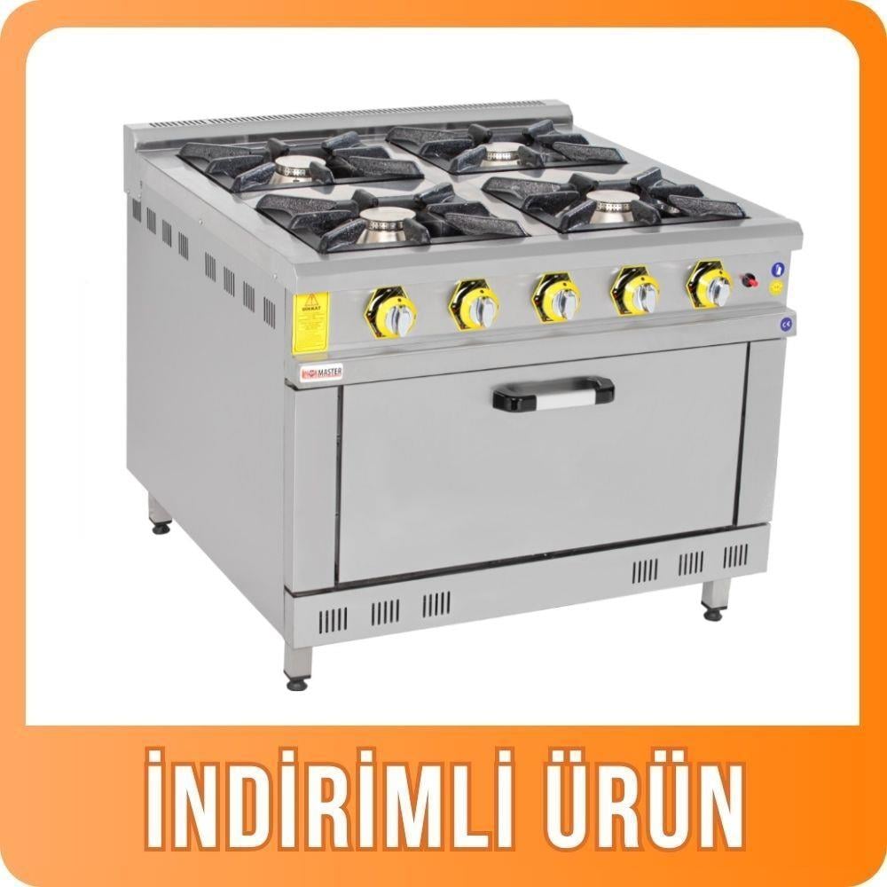 İnoxmaster 4 Lü Kuzine Gazlı ve Lpg Li 100x100x85 Cm İMR-KOG-1010 (İMR-KOG-1010)