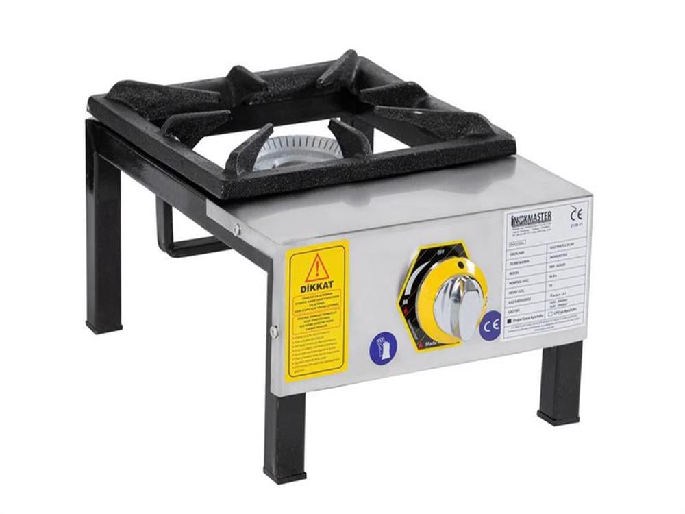 İnoxmaster Tekli Lokanta Ocağı Kısa Ayak Gazlı ve Lpg Li 33x45x25 Cm MR-LKK-01 (İMR-LKK-1)
